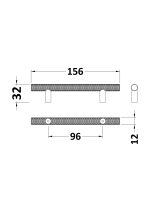 Knurled Bar Handle 96mm - Image 2