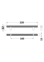 Knurled Bar Handle 160mm - Image 2