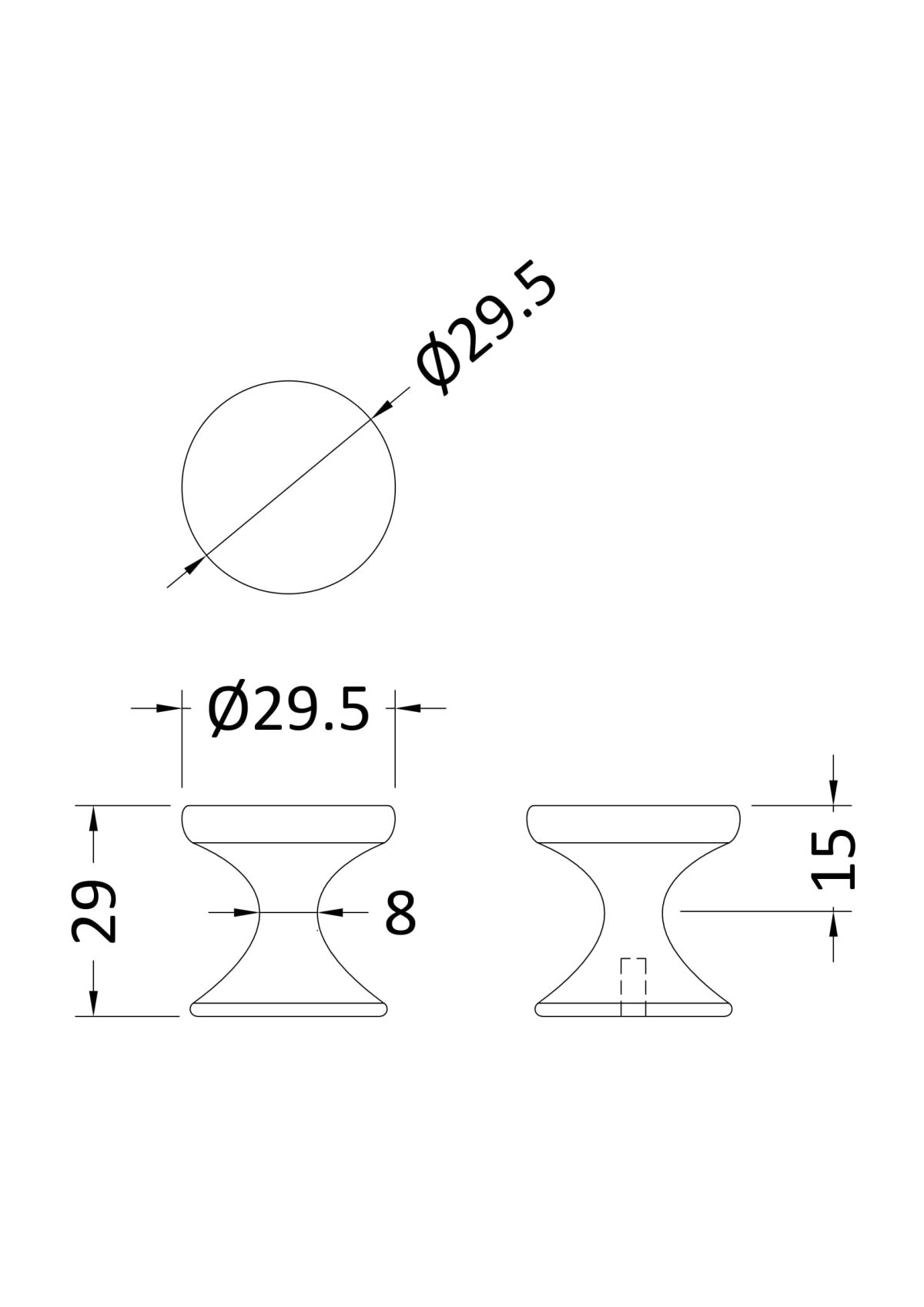 Indented Round Knob - Image 2