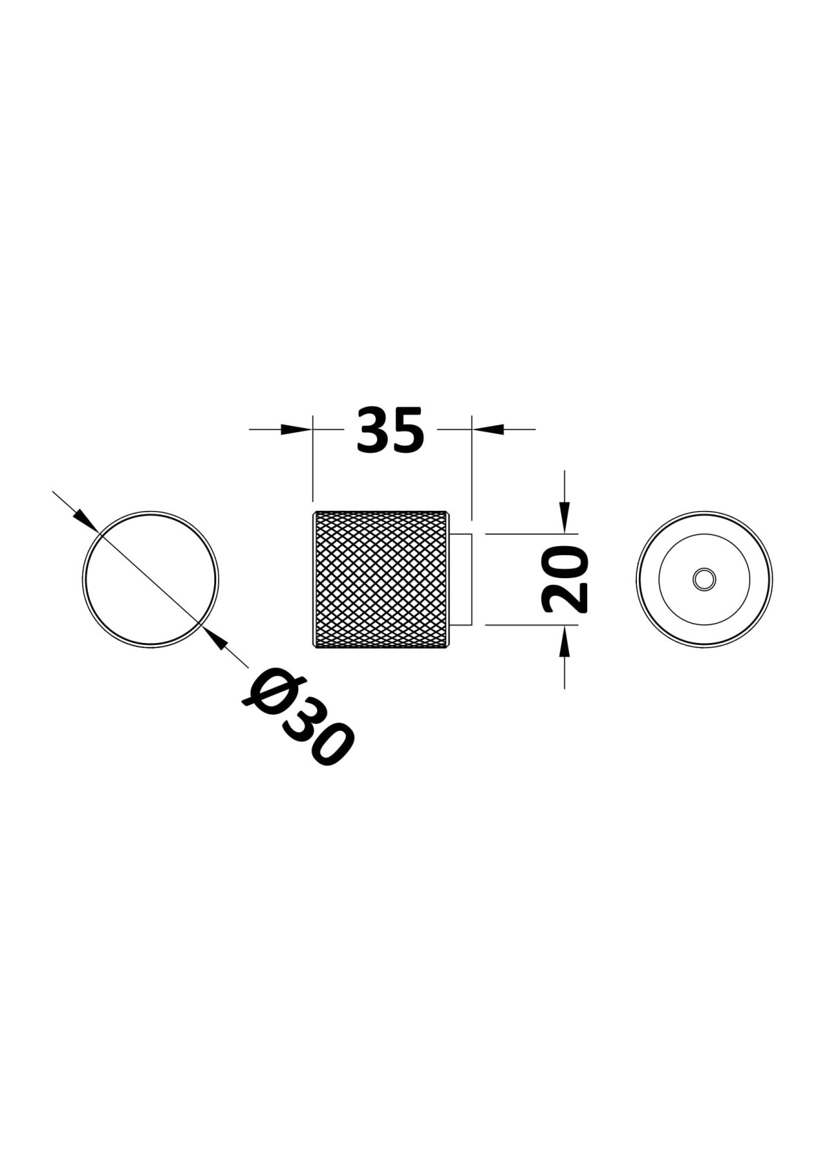 Indented Round Knob - Image 2