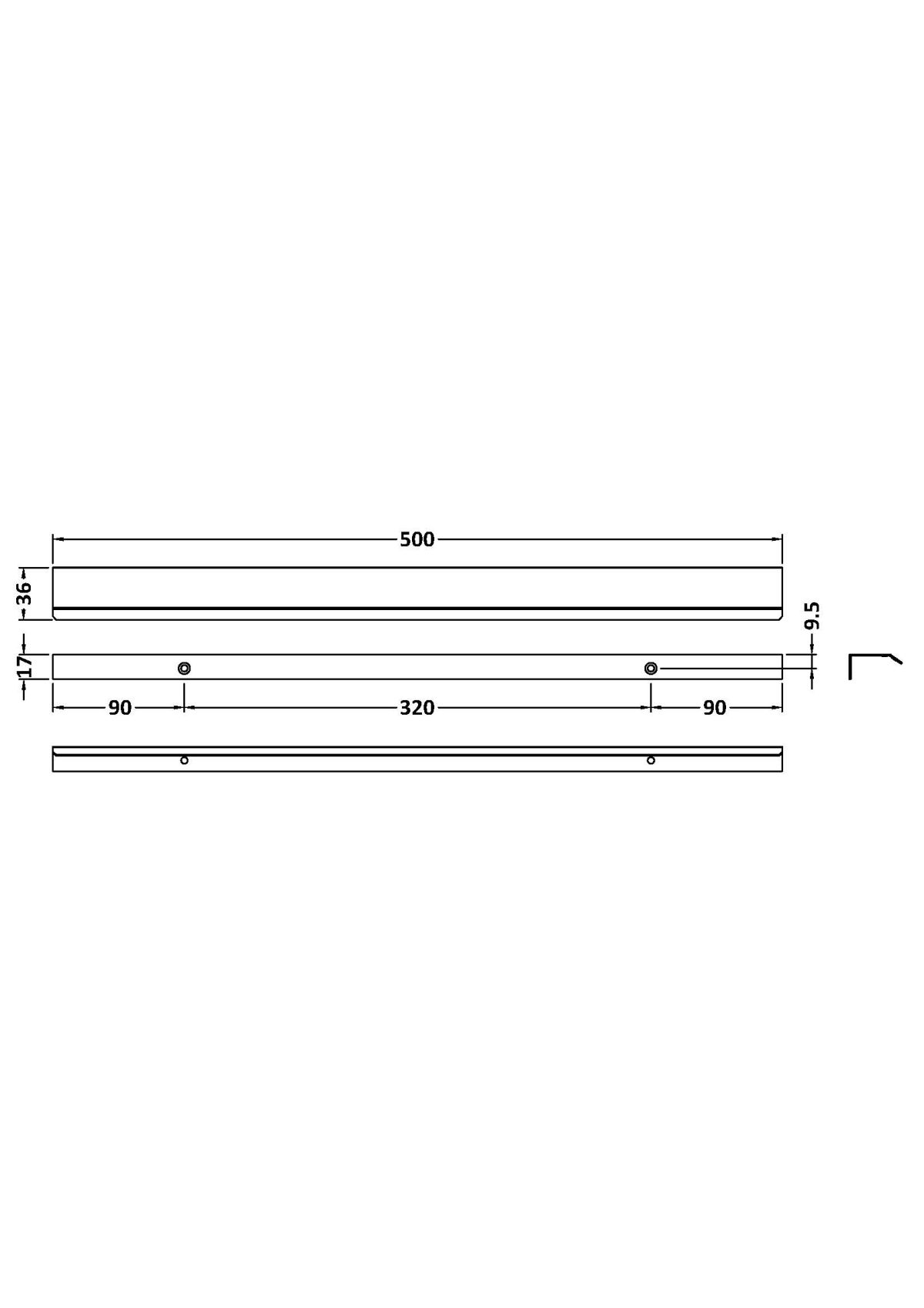 Finger Pull Handle 500mm - Image 2