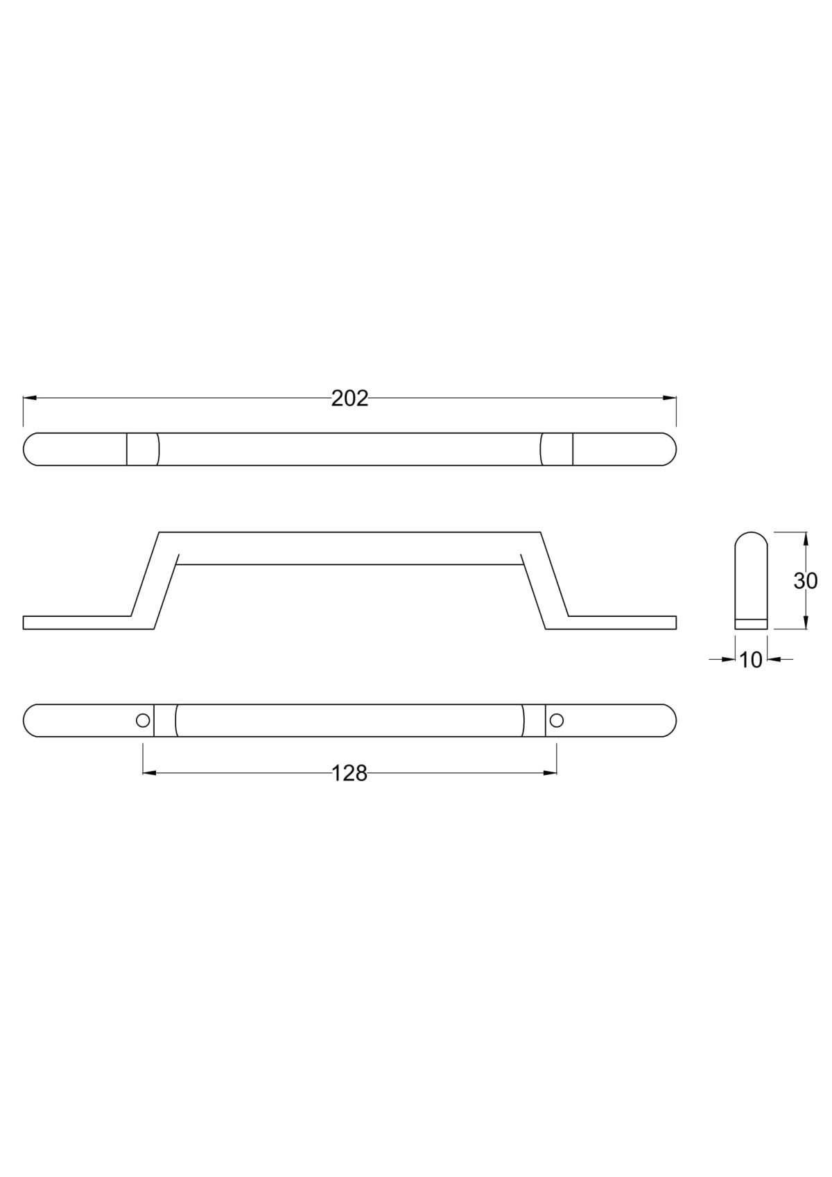 Round Strap Chrome Handle - Image 2