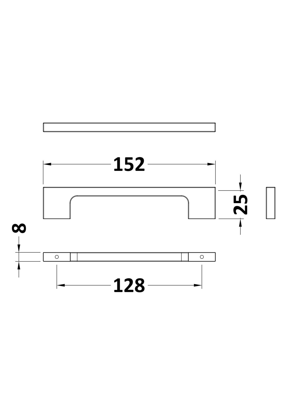 150mm Slim Line D Handle - Image 2