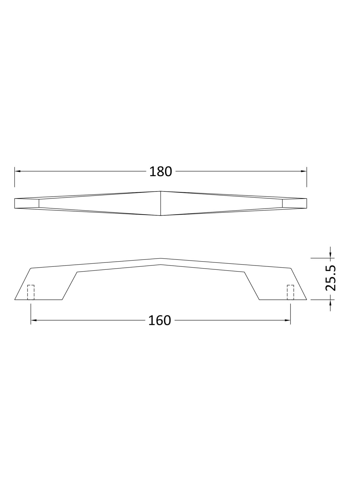 D Shaped Handle 160mm - Image 2