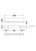 Finger Pull Handle 150mm - Image 2