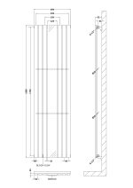 Single Panel Radiator With Mirror 1800 x 499 - Image 2