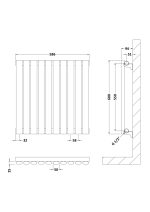 Horizontal Single Panel Radiator 600 x 586 - Image 2