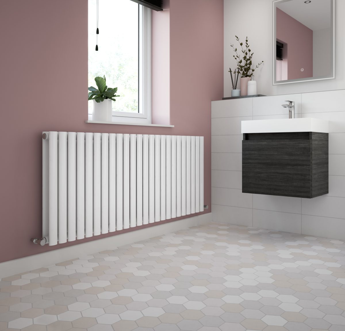 Horizontal Double Panel Radiator 600 x 1398 - Image 2