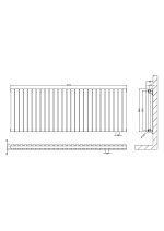 Horizontal Double Panel Radiator 600 x 1572 - Image 2