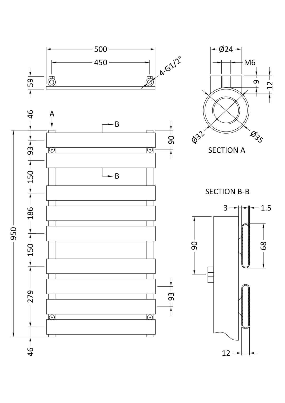 Heated Towel Rail - Image 2