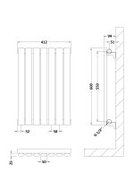 Horizontal Single Panel Radiator 600 x 412 - Image 2