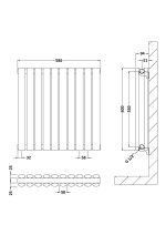 Horizontal Double Panel Radiator 600 x 586 - Image 2