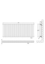 Horizontal Double Panel Radiator 600 x 1398 - Image 2