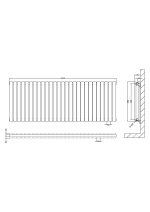 Horizontal Double Panel Radiator 600 x 1572 - Image 2