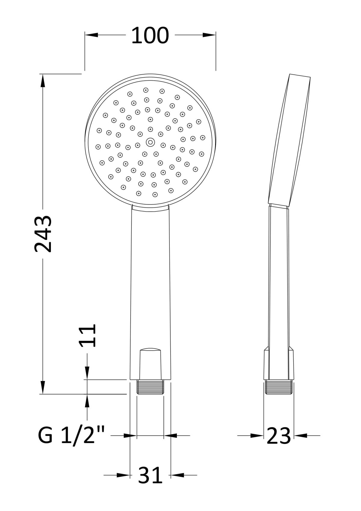 Single Function Water Saving Handset - Image 2