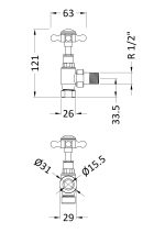 Angled Radiator Valve Pack (Pairs) - Image 2