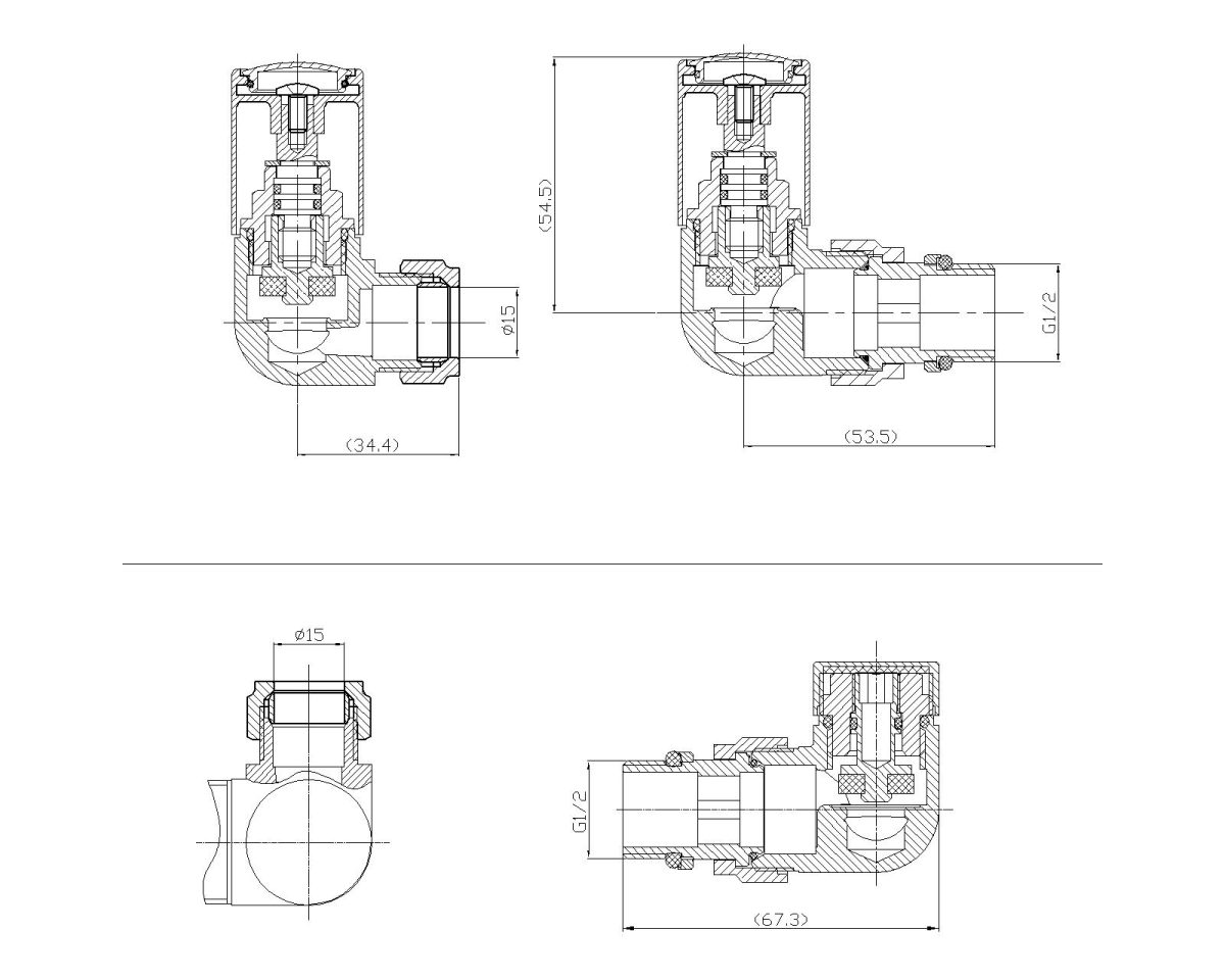 Corner Duel Fuel Radiator Valve Pack (Pairs) - Image 2