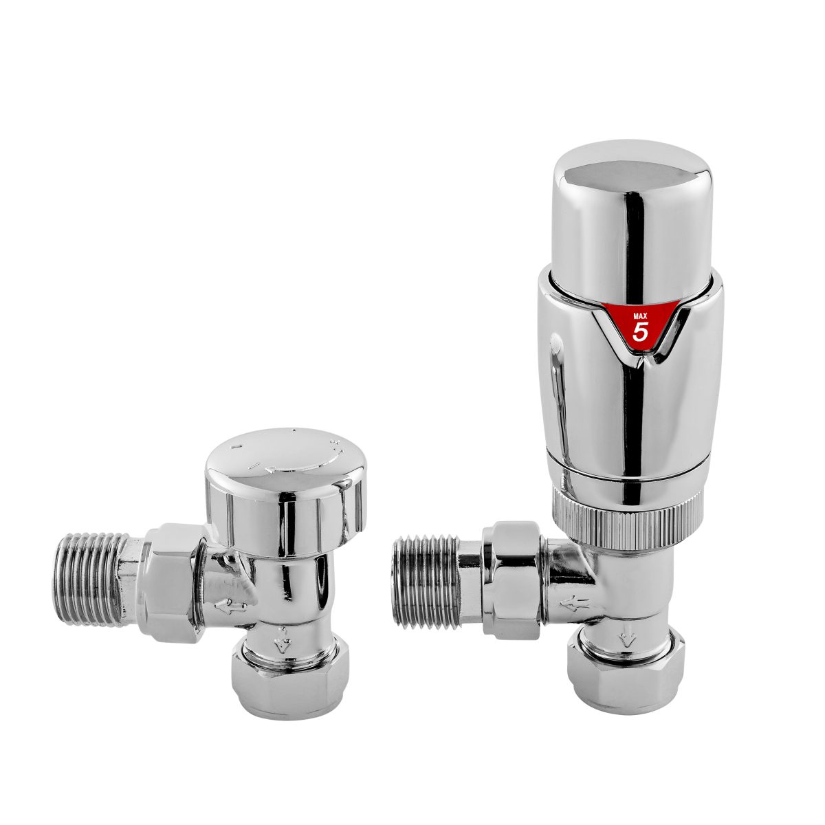 Angled Thermostatic Radiator Valve Pack - Image 1