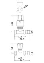 Straight Radiator Valve Pack (Pairs) - Image 2