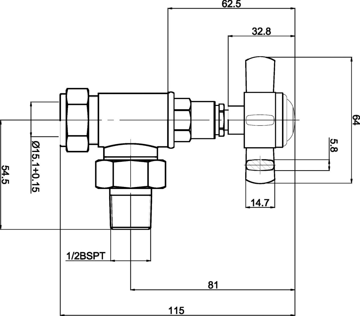 Crosshead Angled Radiator Valve Pack (Pairs) - Image 2