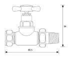Crosshead Straight Radiator Valve Pack (Pairs) - Image 2