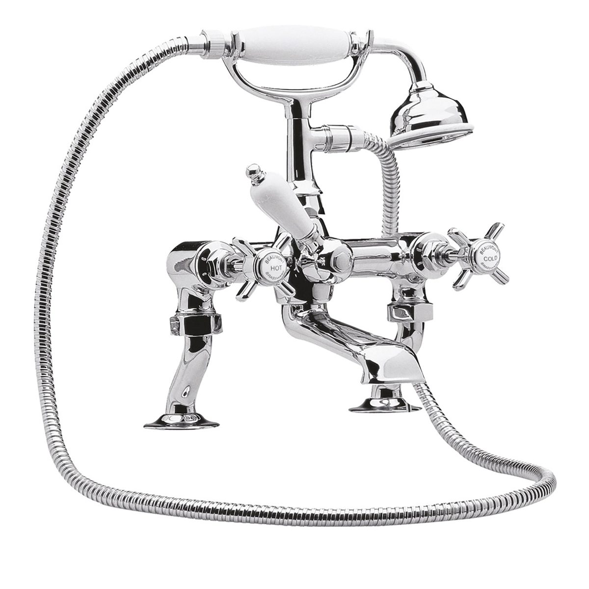 Luxury 3/4" Cranked Bath Shower Mixer - Image 1