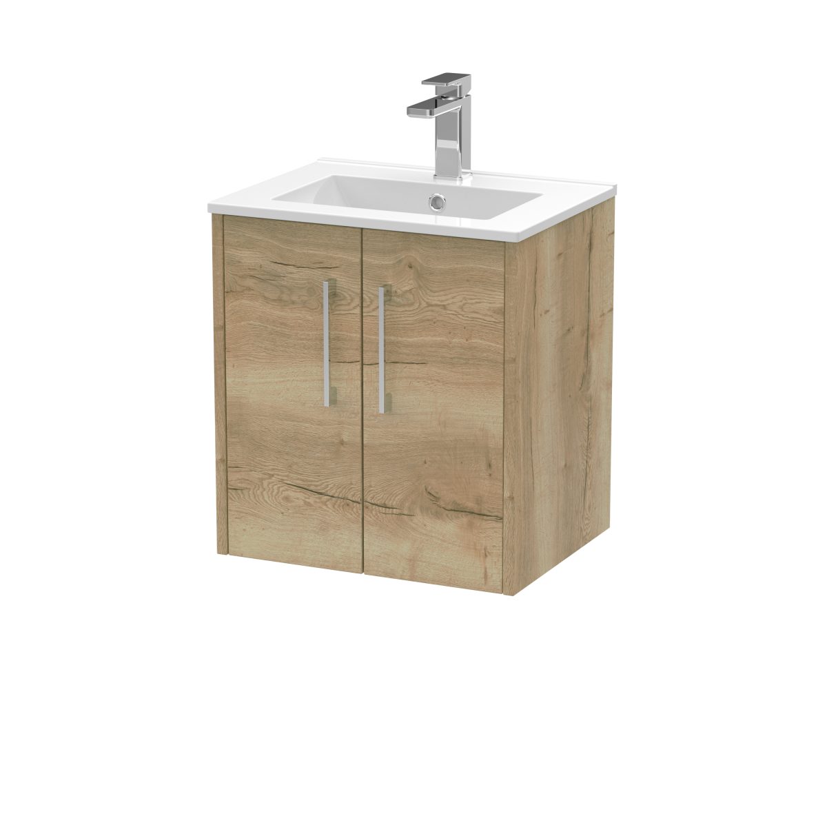 500mm Wall Hung 2 Door Vanity & Basin 2 - Image 1