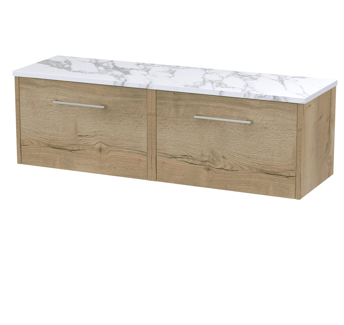 1200 Wall Hung 2-Drawer Vanity & Laminate Worktop - Image 1