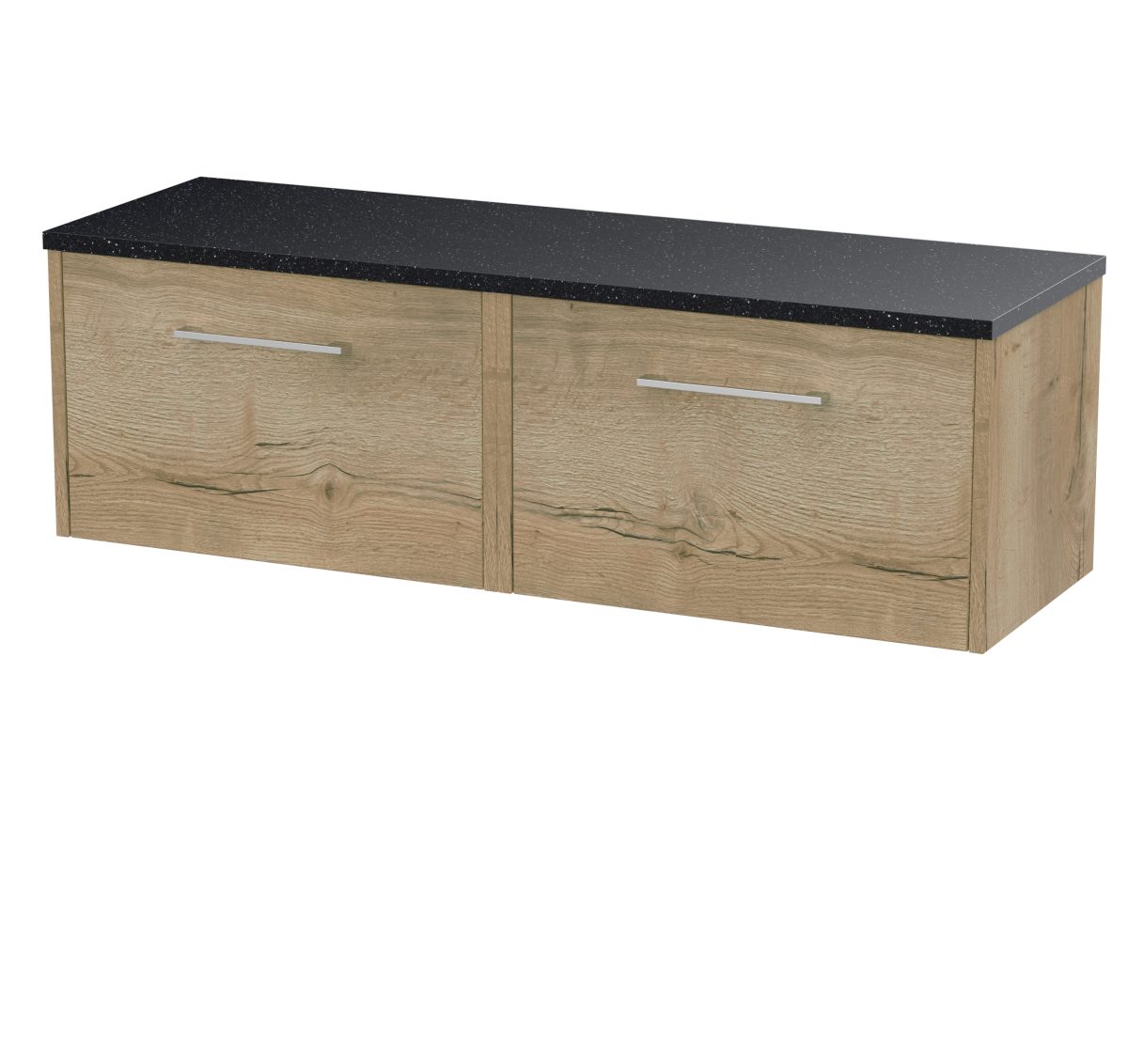 1200 Wall Hung 2-Drawer Vanity & Laminate Worktop - Image 1