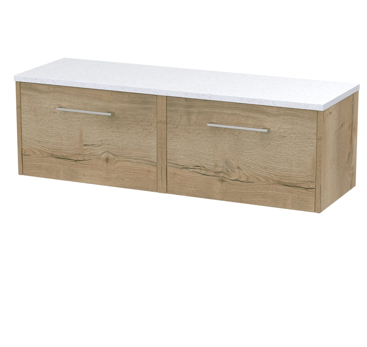 1200 Wall Hung 2-Drawer Vanity & Laminate Worktop - Image 1