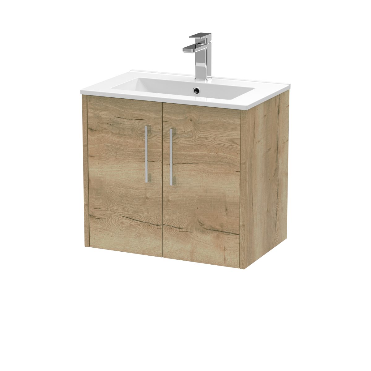 600mm Wall Hung 2 Door Vanity & Basin 2 - Image 1