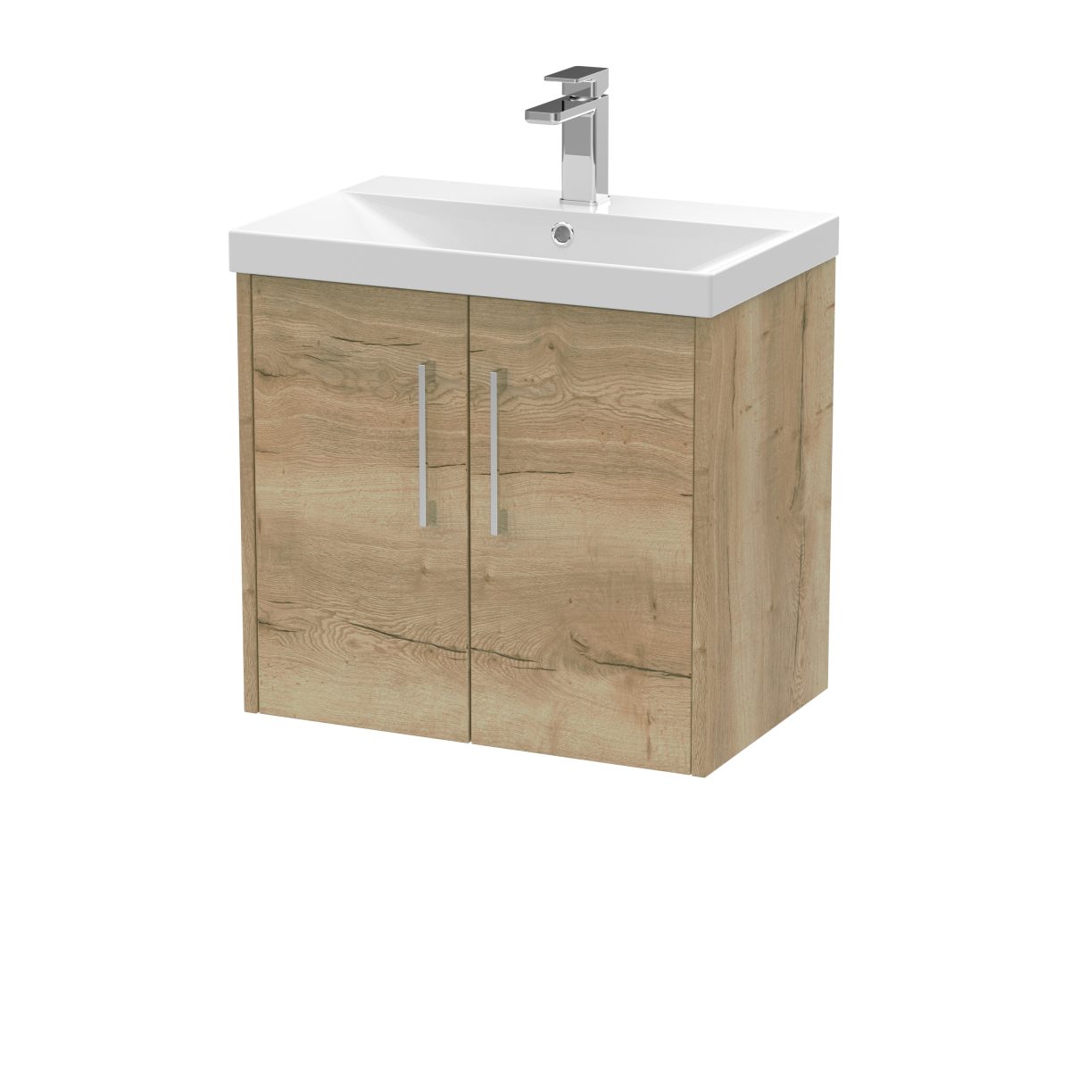 600mm Wall Hung 2 Door Vanity & Basin 3 - Image 1