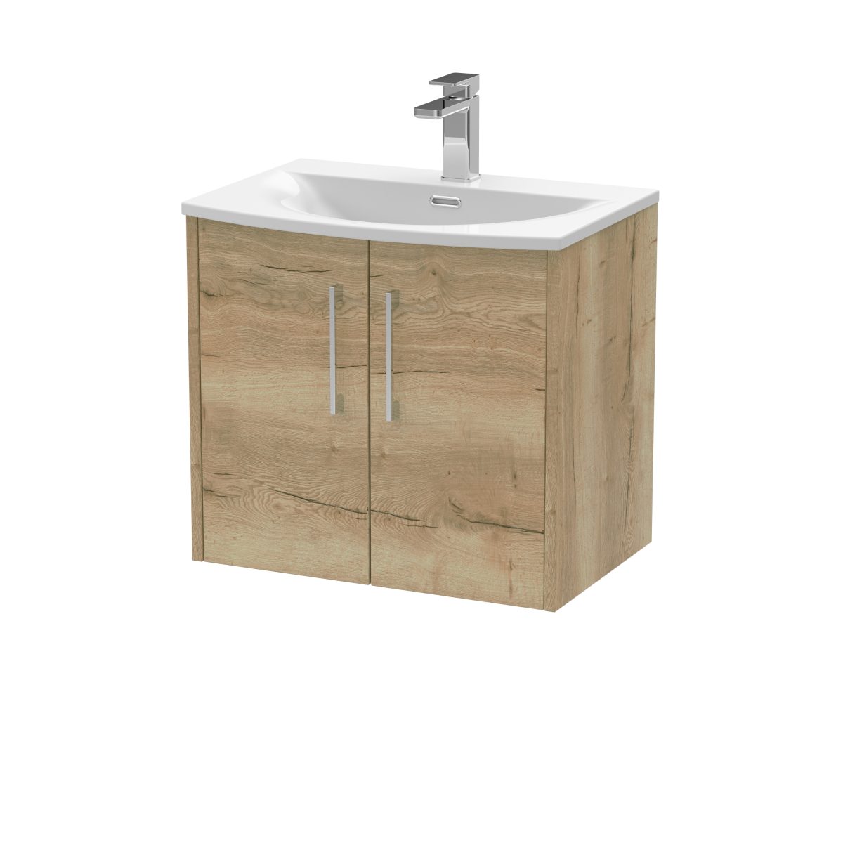 600mm Wall Hung 2 Door Vanity & Basin 4 - Image 1