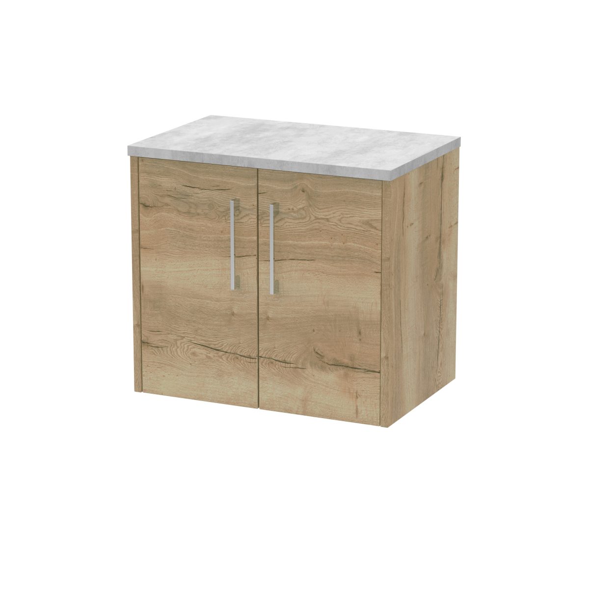 600mm Wall Hung 2 Door Vanity & Laminate Top - Image 1