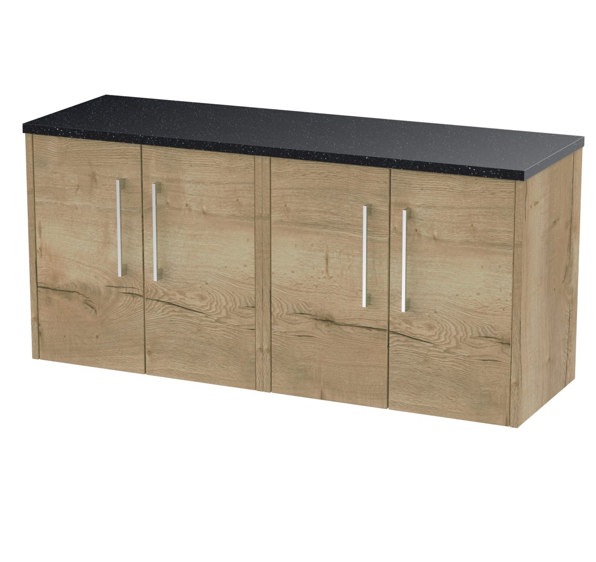 1200 Wall Hung 4-Door Vanity & Laminate Worktop - Image 1