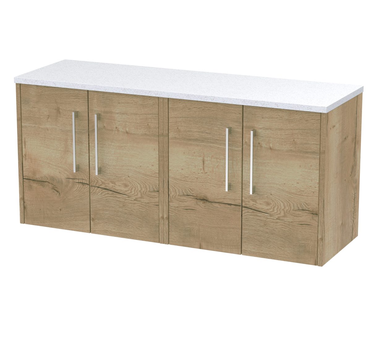 1200 Wall Hung 4-Door Vanity & Laminate Worktop - Image 1
