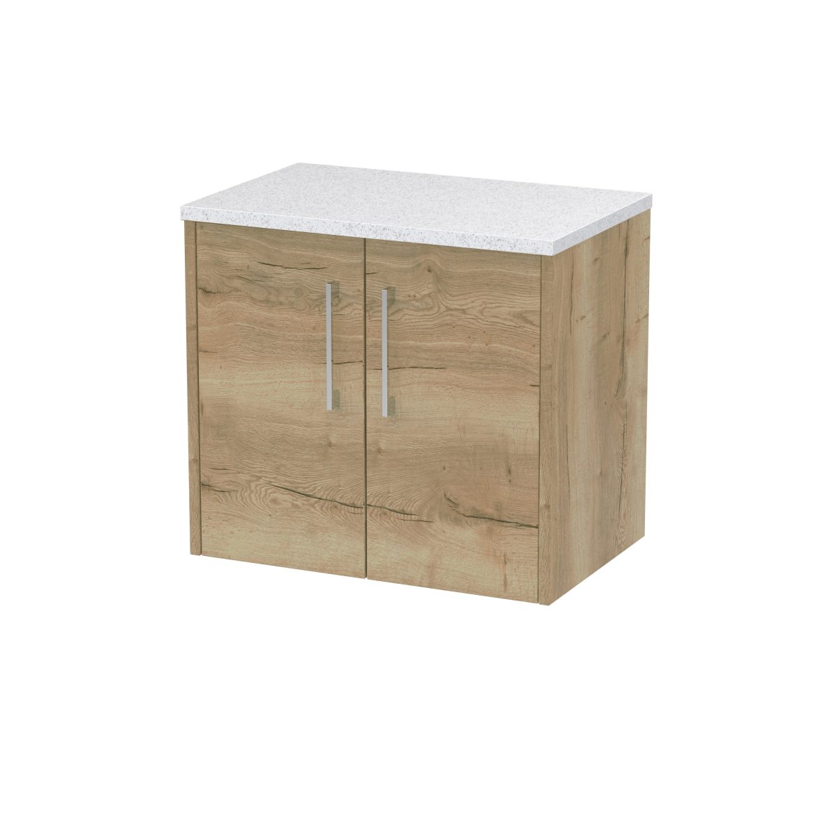 600mm Wall Hung 2 Door Vanity & Laminate Top - Image 1