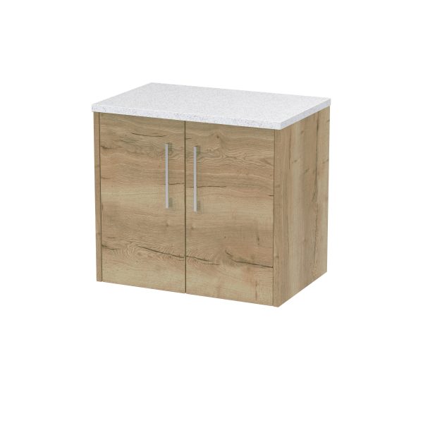 600mm Wall Hung 2 Door Vanity & Laminate Top