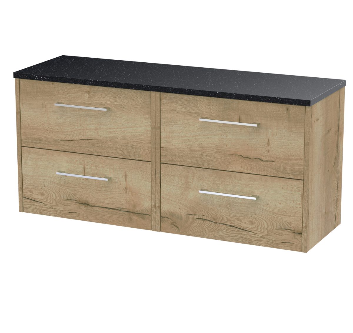1200 Wall Hung 4-Drawer Vanity & Laminate Worktop - Image 1