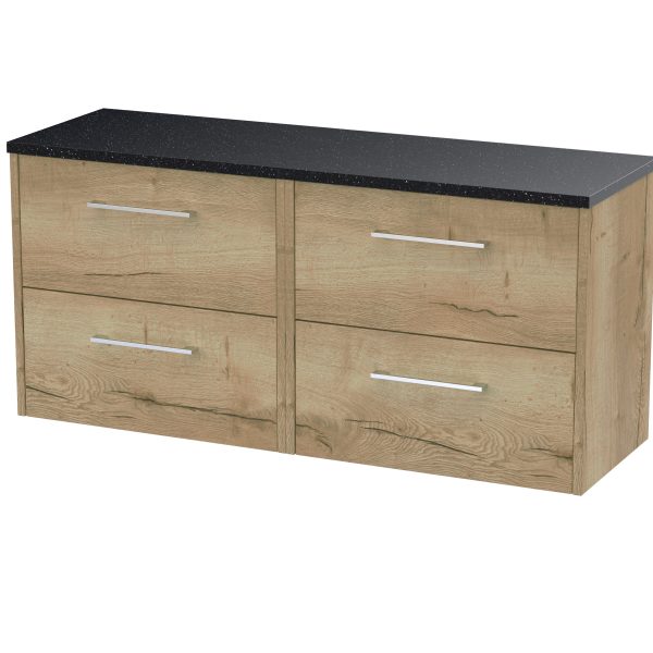 1200 Wall Hung 4-Drawer Vanity & Laminate Worktop