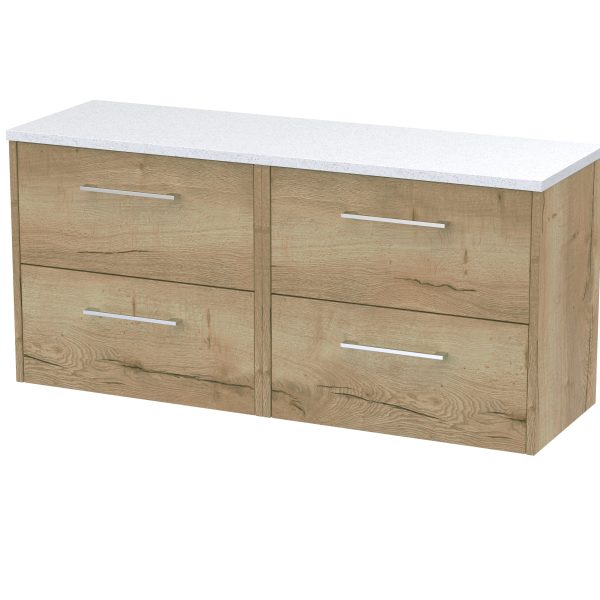 1200 Wall Hung 4-Drawer Vanity & Laminate Worktop