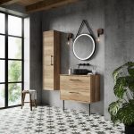 800mm Wall Hung 2 Drawer Vanity & Worktop