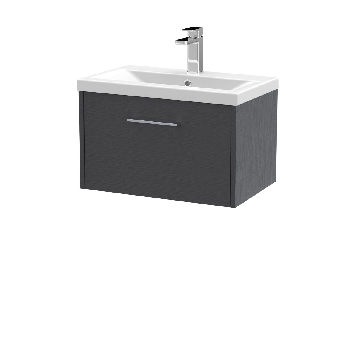 600mm Wall Hung Single Drawer Vanity & Basin 1 - Image 1