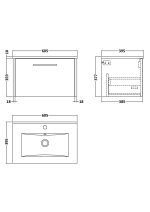 600mm Wall Hung Single Drawer Vanity & Basin 2 - Image 3