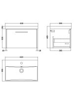 600mm Wall Hung Single Drawer Vanity & Basin 3 - Image 3