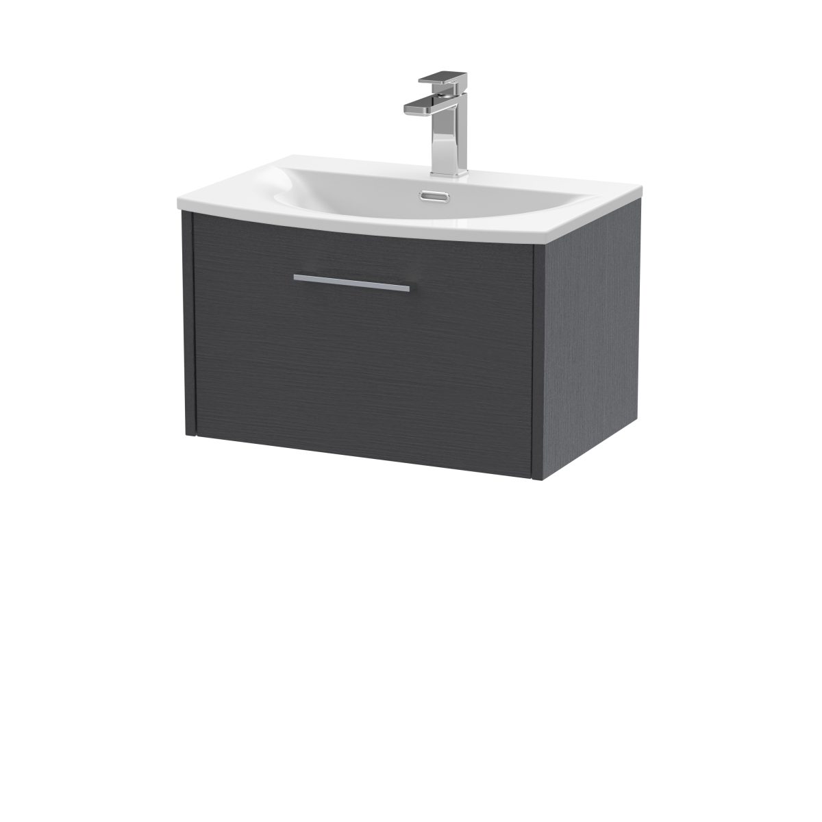 600mm Wall Hung Single Drawer Vanity & Basin 4 - Image 1