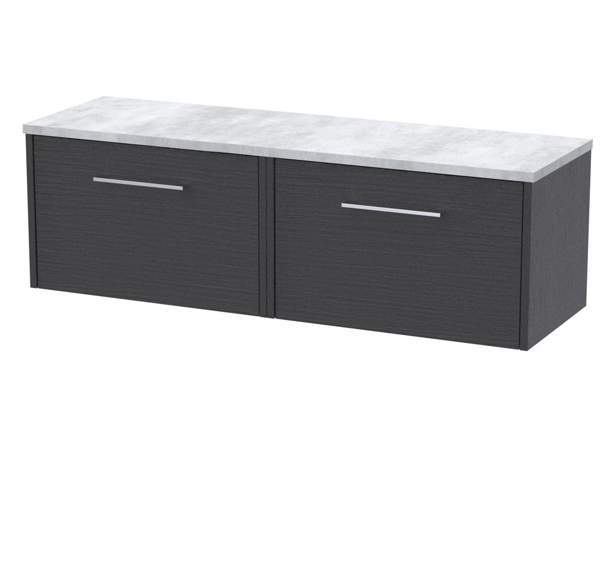 1200 Wall Hung 2-Drawer Vanity & Laminate Worktop - Image 1