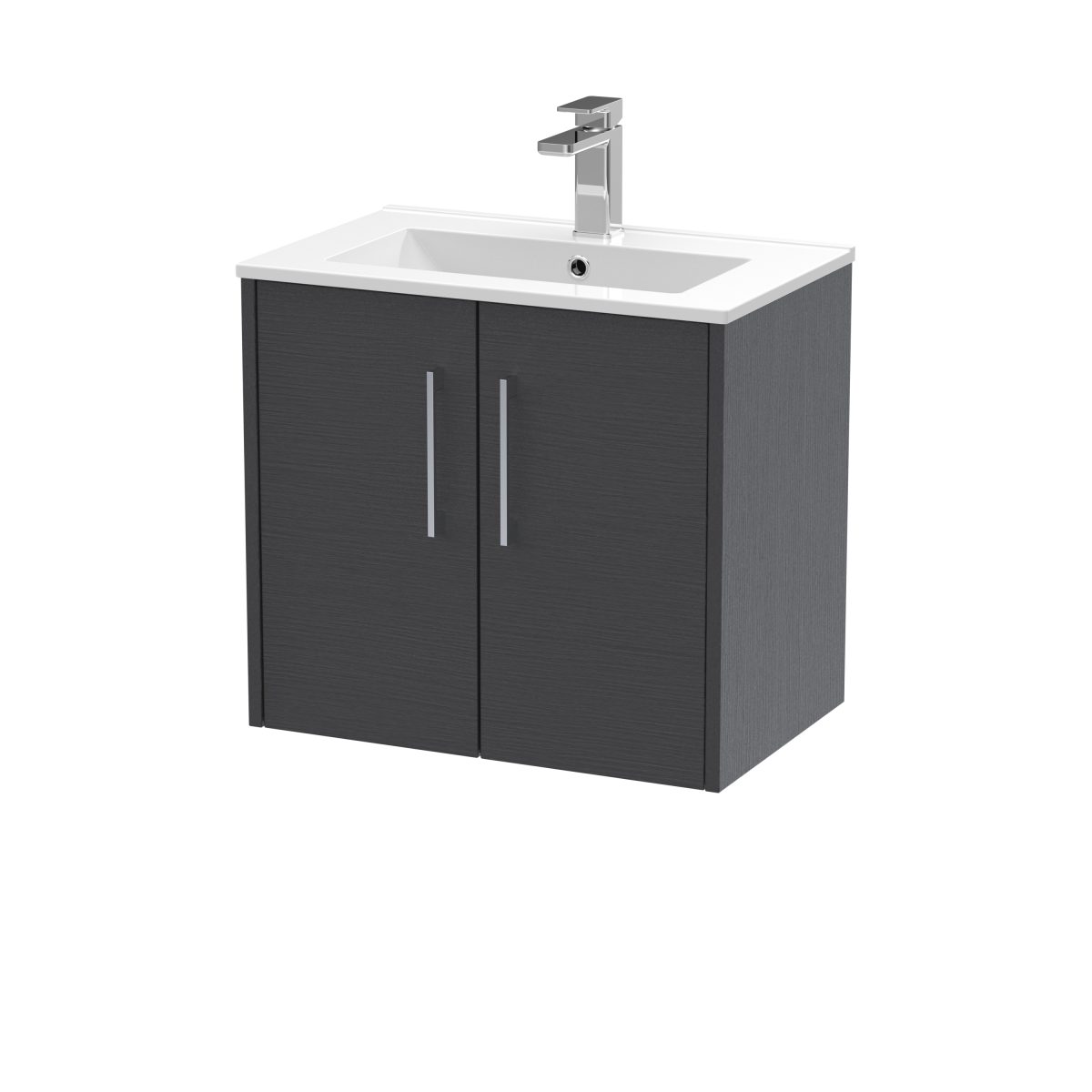 600mm Wall Hung 2 Door Vanity & Basin 2 - Image 1