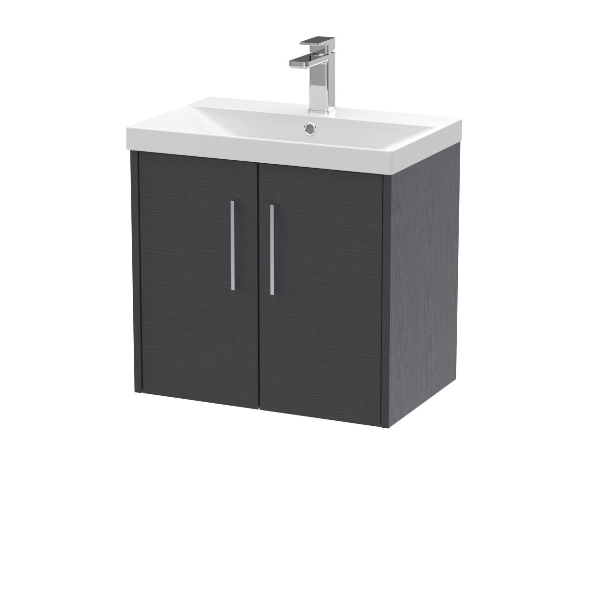 600mm Wall Hung 2 Door Vanity & Basin 3 - Image 1