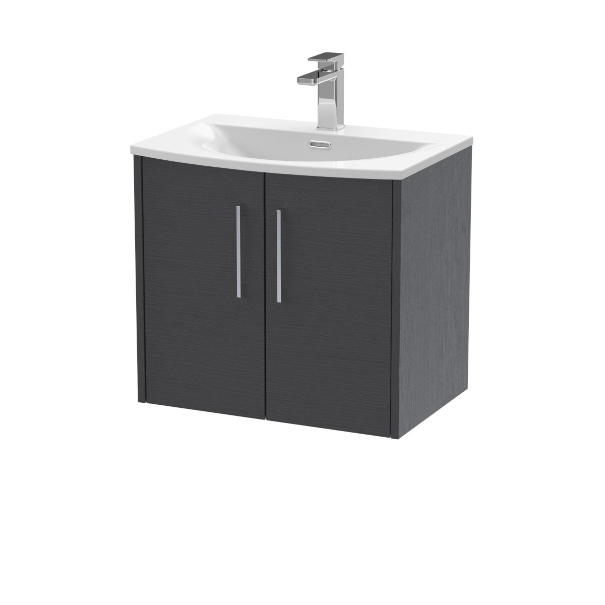 600mm Wall Hung 2 Door Vanity & Basin 4 - Image 1